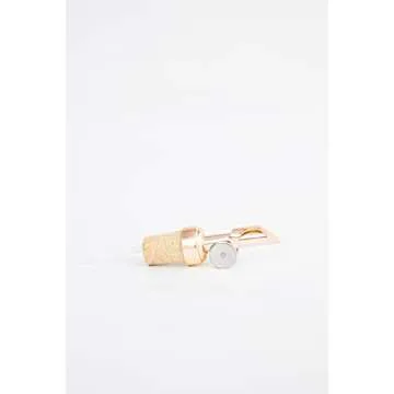 Rail19 Clear Glass Mouthwash Dispenser with Metal Pour Spout | Cooking Oil and Vinegar Dispenser - Perfect for the Bathroom, Kitchen & Tabletop, 13oz (Light Gold)