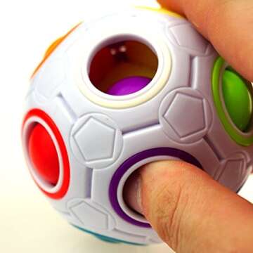 Cuberspeed Rainbow Ball Fidget Puzzle - Fun for All Ages