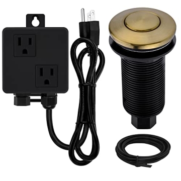 SINKINGDOM Champagne Bronze Garbage Disposal Air Switch Kit