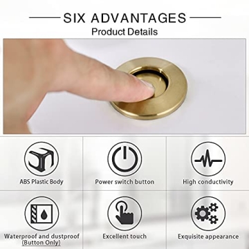 SINKINGDOM Champagne Bronze Garbage Disposal Air Switch Kit