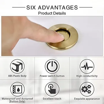 SINKINGDOM Champagne Bronze Garbage Disposal Air Switch Kit