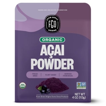 FGO Organic Acai Powder 4oz Freeze Dried Superfood