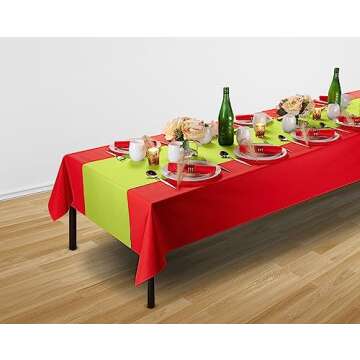 Disposable Table Runner for Dining Table - Premium 16" 20-Pack for Parties & Weddings