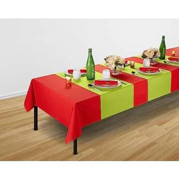 Disposable Linen-Feel Table Runner for Elegant Dining