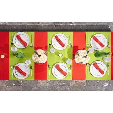 Disposable Linen-Feel Table Runner for Elegant Dining