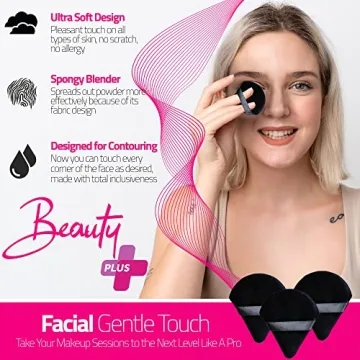 TEATTY 12 Count Black Cosmetic Sponges for Flawless Makeup