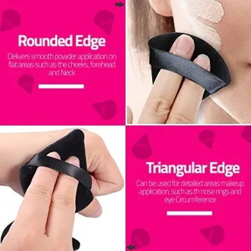 TEATTY 12 Count Black Cosmetic Sponges for Flawless Makeup