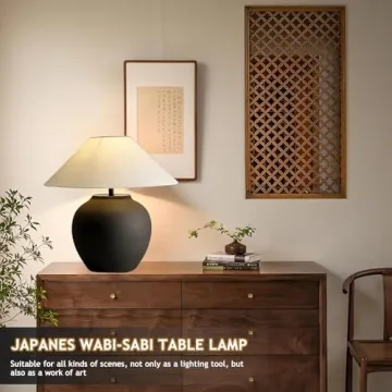 Rustic 21.6” Ceramic Table Lamp - Perfect for Any Room