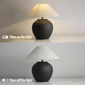 Rustic 21.6” Ceramic Table Lamp - Perfect for Any Room