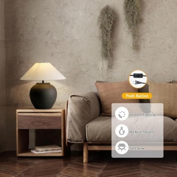 Rustic 21.6” Ceramic Table Lamp - Perfect for Any Room