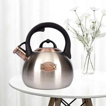 3.1 Quart Teal Whistling Tea Kettle for All Stovetops