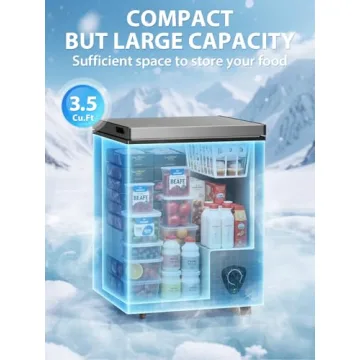 Energy Efficient 3.5 Cu.ft Chest Freezer for Home & RV Storage
