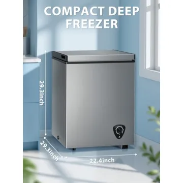 Energy Efficient 3.5 Cu.ft Chest Freezer for Home & RV Storage