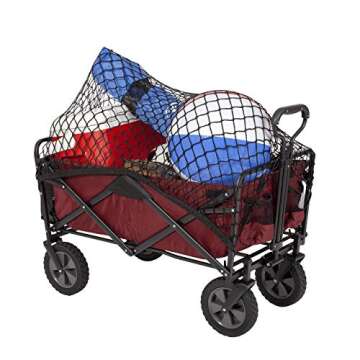 MacSports Cargo Net for Collapsible Folding Outdoor Utility Wagon, Garden Cart, Beach Cart - Heavy D...