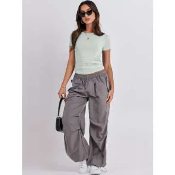 ANRABESS Women’s Short Sleeve Summer T Shirts Crew Neck Slim Fit Basic Tee 2025 Going Out Crop Tops Y2k Outfits Light Green Medium