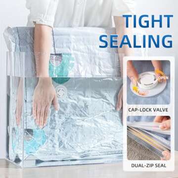 TAILI Jumbo Vacuum Storage Bags for Clothing & Bedding