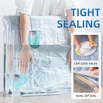 TAILI Jumbo Vacuum Storage Bags for Clothing & Bedding