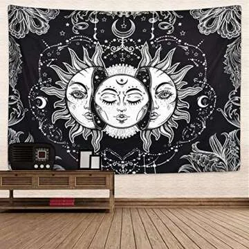 Buy Likiyol Sun and Moon Tapestry | Vibrant Wall Art