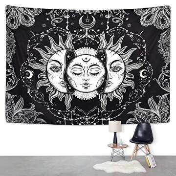 Buy Likiyol Sun and Moon Tapestry | Vibrant Wall Art