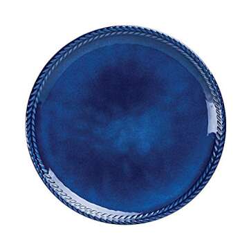 18-Piece Melamine Dinnerware Set - Blue