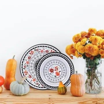 Gofunfun 12-Piece Unbreakable Melamine Dinnerware Set