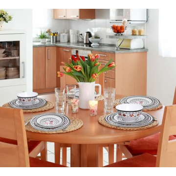 Gofunfun 12-Piece Unbreakable Melamine Dinnerware Set