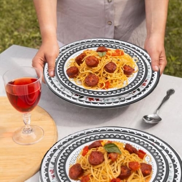 Gofunfun 12-Piece Unbreakable Melamine Dinnerware Set