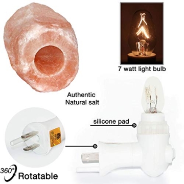 Spantik Pink Himalayan Salt Lamps - Hand Carved, Natural Night Lights for Bedrooms and Home Decor