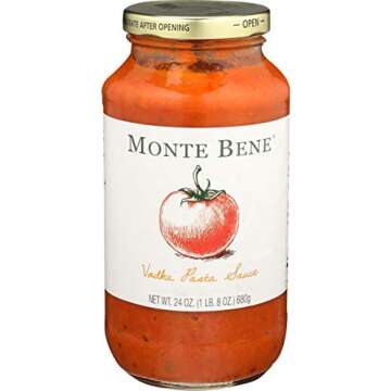 Monte Bene - Spicy Marinara Pasta Sauce - 24oz (Pack of 6) - Non GMO, Whole 30 Approved, Gluten Free - Glass Jars