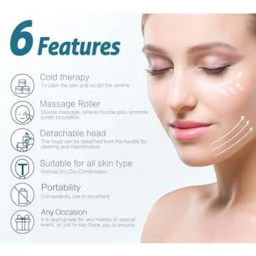 ESARORA Ice Roller for Face & Eye, Puffiness, Migraine, Pain Relief and Minor Injury, Skin Care Products, Blue