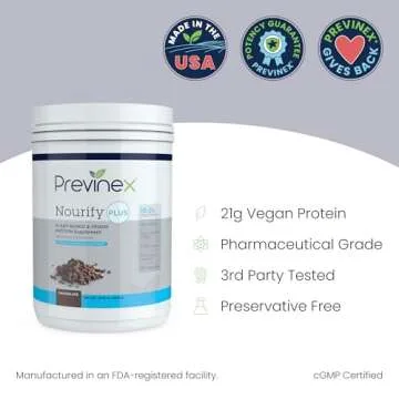 Previnex Nourify Plus Vegan Protein Powder - Low Sugar