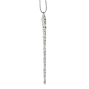 Kurt Adler 3-1/2-Inch-5-1/2-Inch Clear Glass Icicle Ornament Set of 24 Pieces (1)