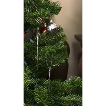 Kurt Adler 3-1/2-Inch-5-1/2-Inch Clear Glass Icicle Ornament Set of 24 Pieces (1)