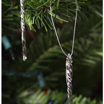 Kurt Adler 3-1/2-Inch-5-1/2-Inch Clear Glass Icicle Ornament Set of 24 Pieces (1)