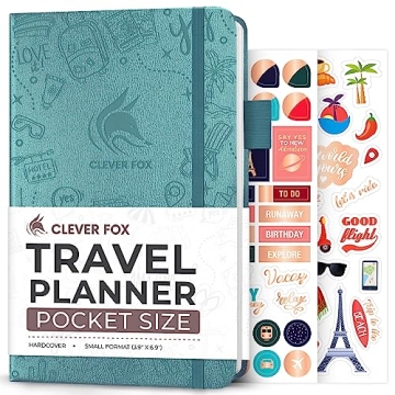 Clever Fox Travel Journal Pocket – Vacation & Road Trip Itinerary Planner Organizer & Traveling Me...