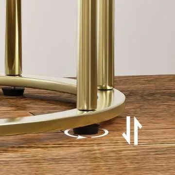 IDEALHOUSE Console Table, Sofa Tables Narrow Entryway Table with Storage and Shelves, 43.5” Behind Couch Table Hallway Table Modern Furniture for Living Room, Foyer, Bedroom (Gold)