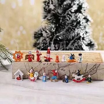 Wooden Christmas Ornament Set for Amazing Holiday Decor