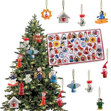 Wooden Christmas Ornament Set for Amazing Holiday Decor