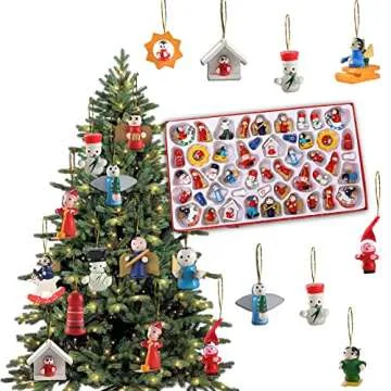 Wooden Christmas Ornament Set for Amazing Holiday Decor
