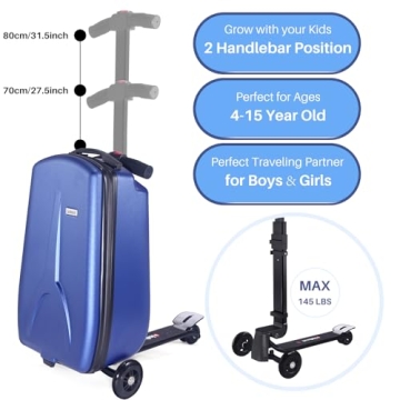 iubest Scooter Luggage for Kids Fun Travel Gear
