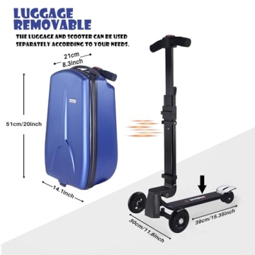 iubest Scooter Luggage for Kids Fun Travel Gear
