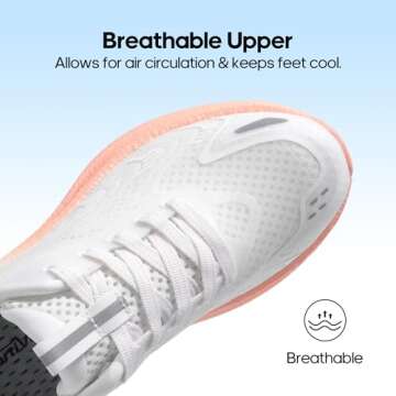 NORTIV 8 Women's Running Walking Tennis Shoes Comfortable Non-Slip FlyLife Breathable Athletic Workout Gym Cross Trainer Sports Sneakers,Size 9,Beige,SNRR2402W