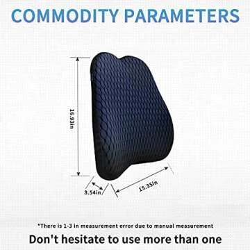 XINJUN Memory Foam car Lumbar Support Pillow - Memory Foam Back Cushion - Used for car Seats, Office Chairs, recliners, Sofas, etc. (Black)