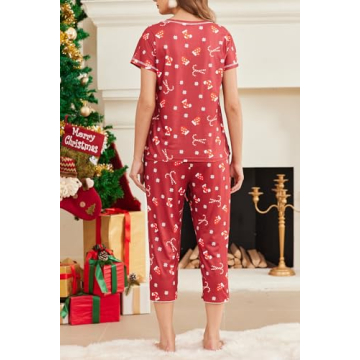 Ekouaer Women's Floral Capri Pajama Sets - Soft Sleepwear