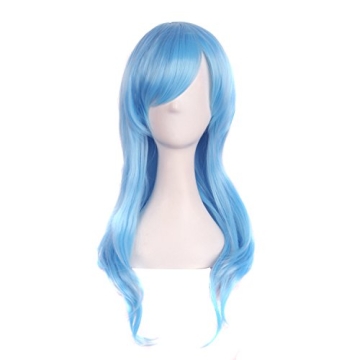 MapofBeauty Azure 28" Curly Hair Ends Cosplay Wig for Costumes