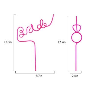 Large Bride Straws 11PCS for Bachelorette Parties