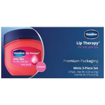 Vaseline Lip Therapy Rosy Lips 3-Pack Mini Moisturizers