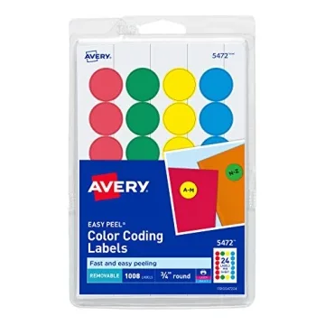 Avery Removable Color-Coding Labels - 1,008 Assorted Colors for Easy Organization