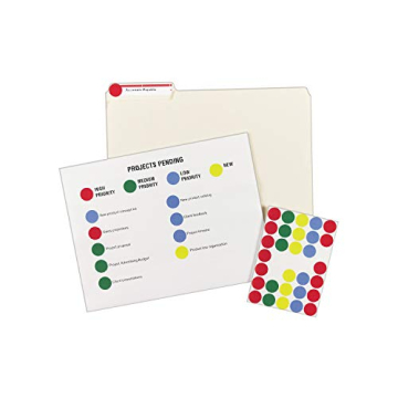 Avery Removable Color-Coding Labels 1008 Assorted Colors