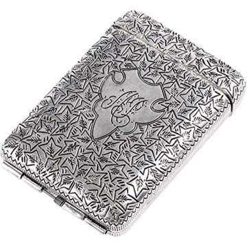 Sifanhao Vintage Metal Cigarette Case Box Three-Sided Engraved Slim Box Classical European Style Men Smoking Fine Gift